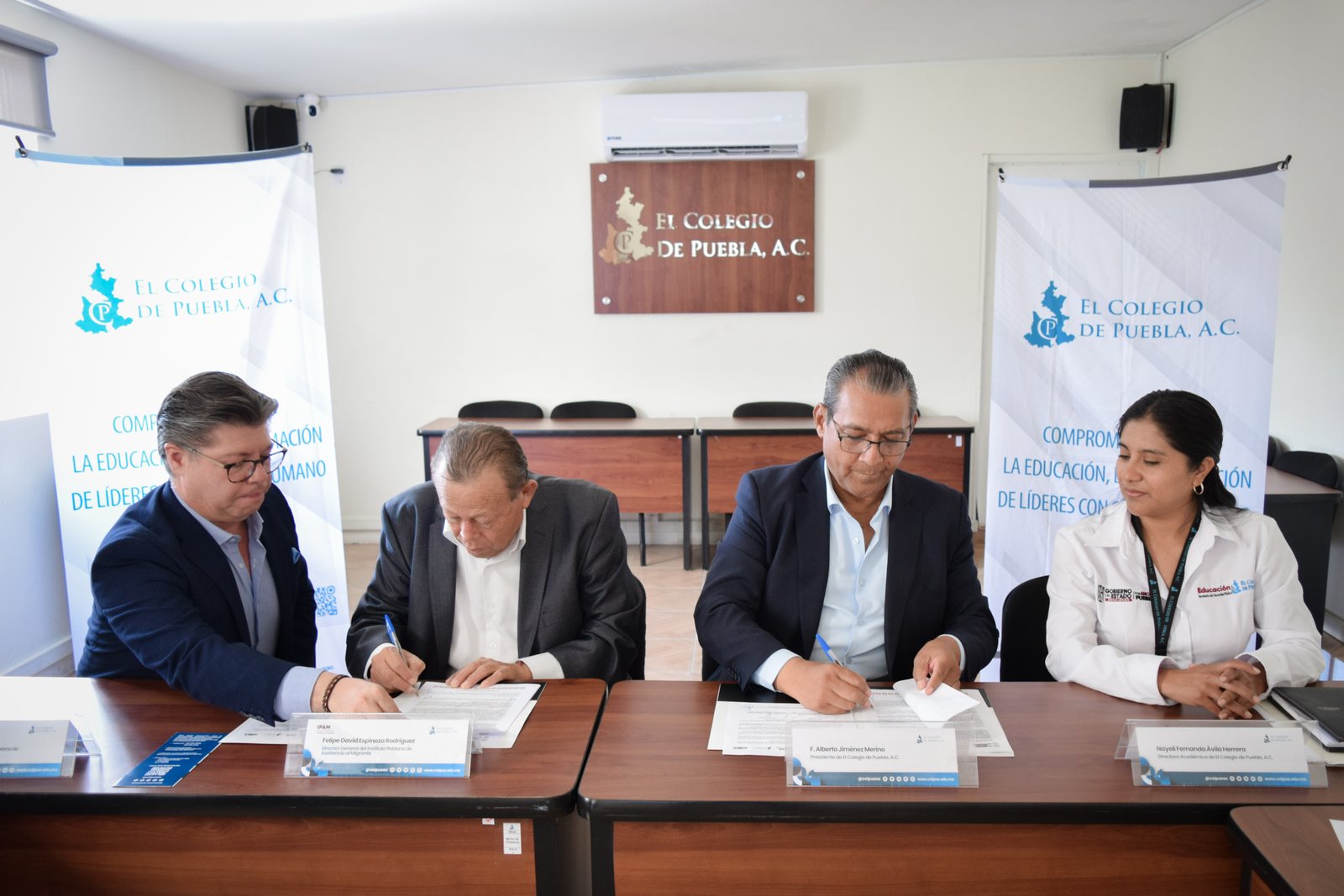 Fotografía de Firma El Colegio de Puebla convenio de colaboración estratégica con el IPAM