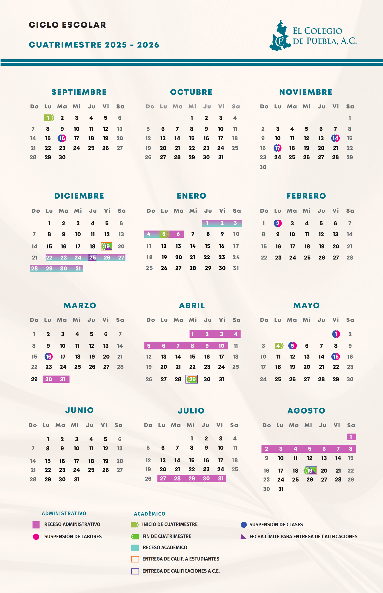 Calendario Escolar 2025-2026