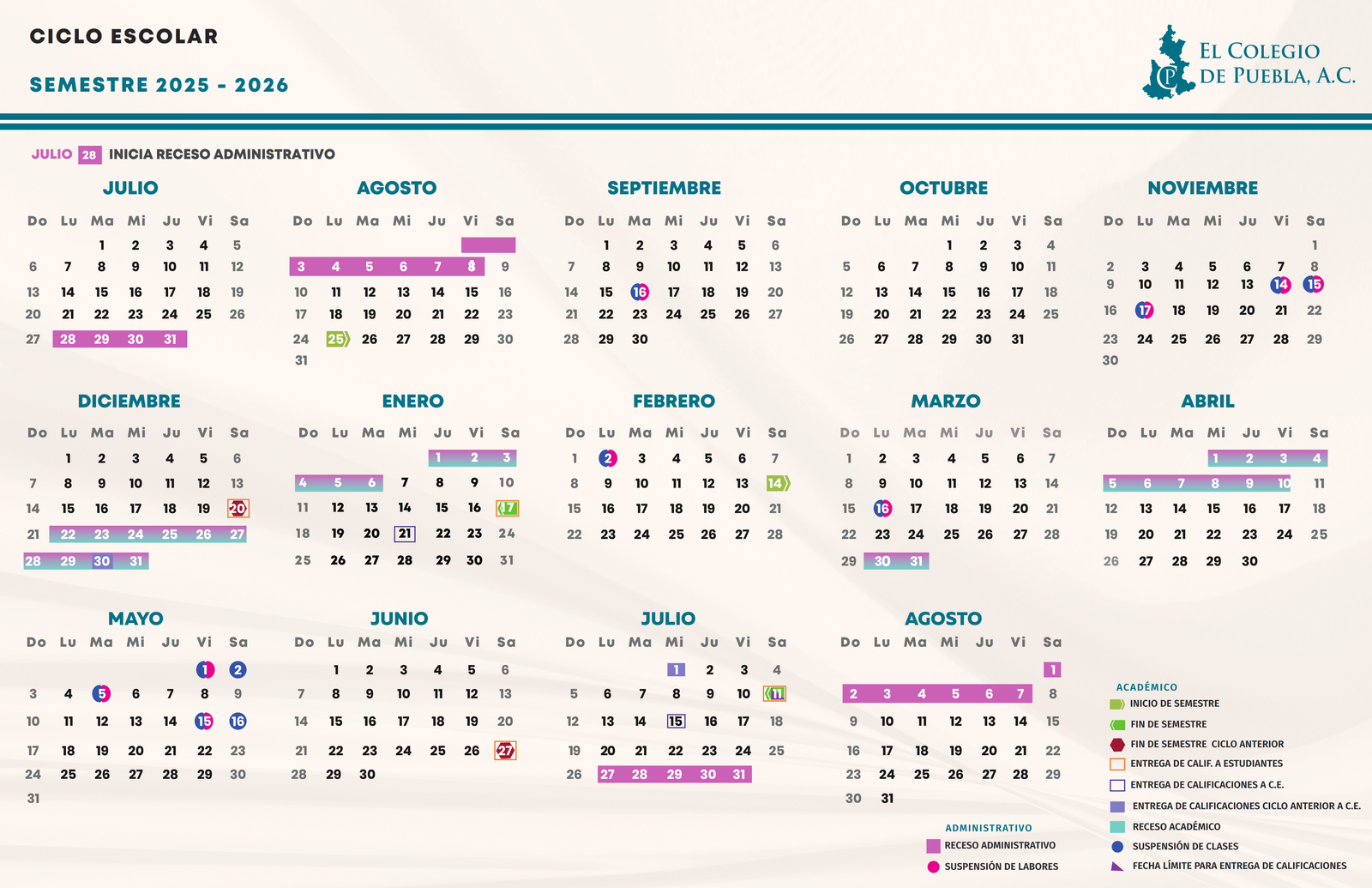 Calendario Escolar 2025-2026